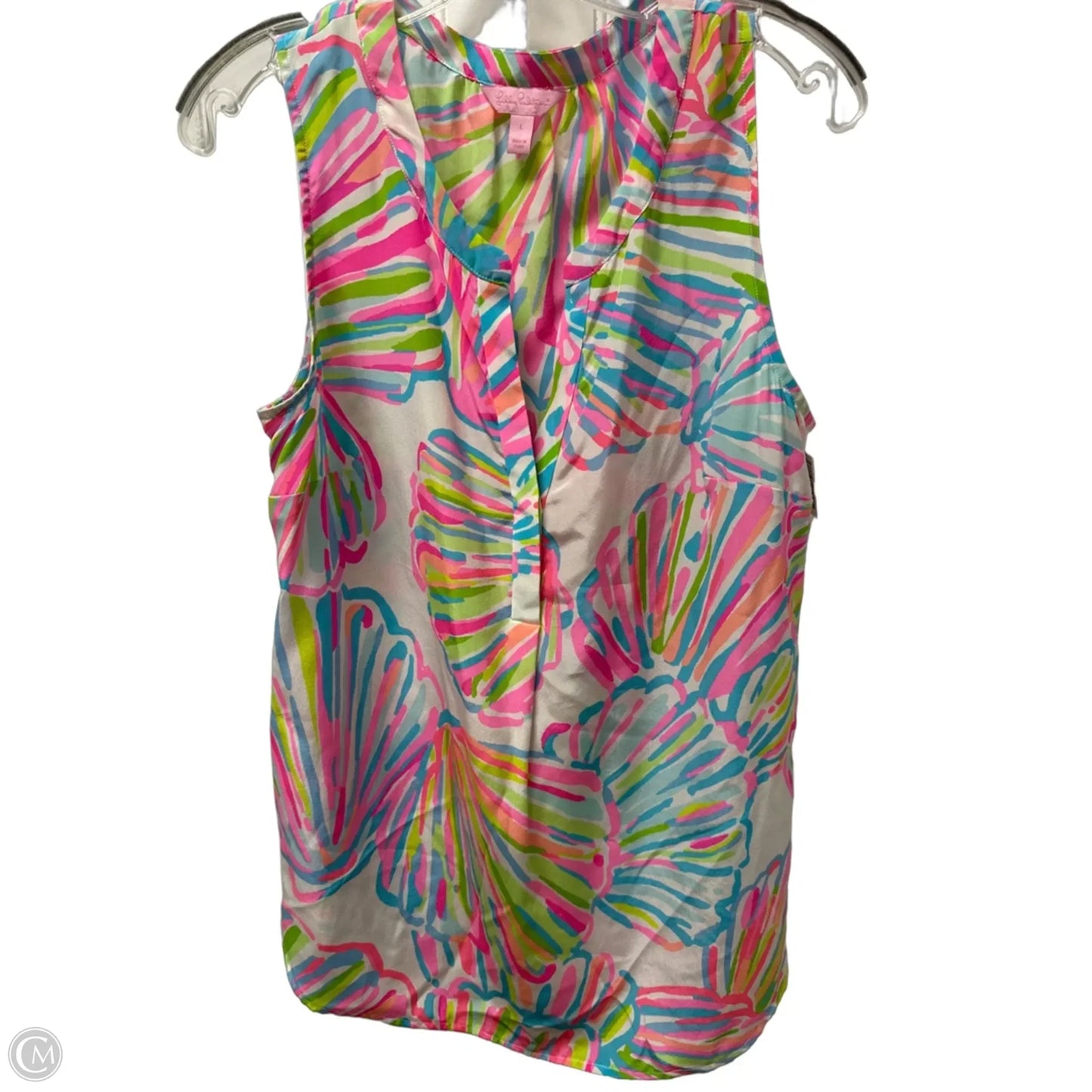 Top Sleeveless Designer By Lilly Pulitzer In White, Size: L