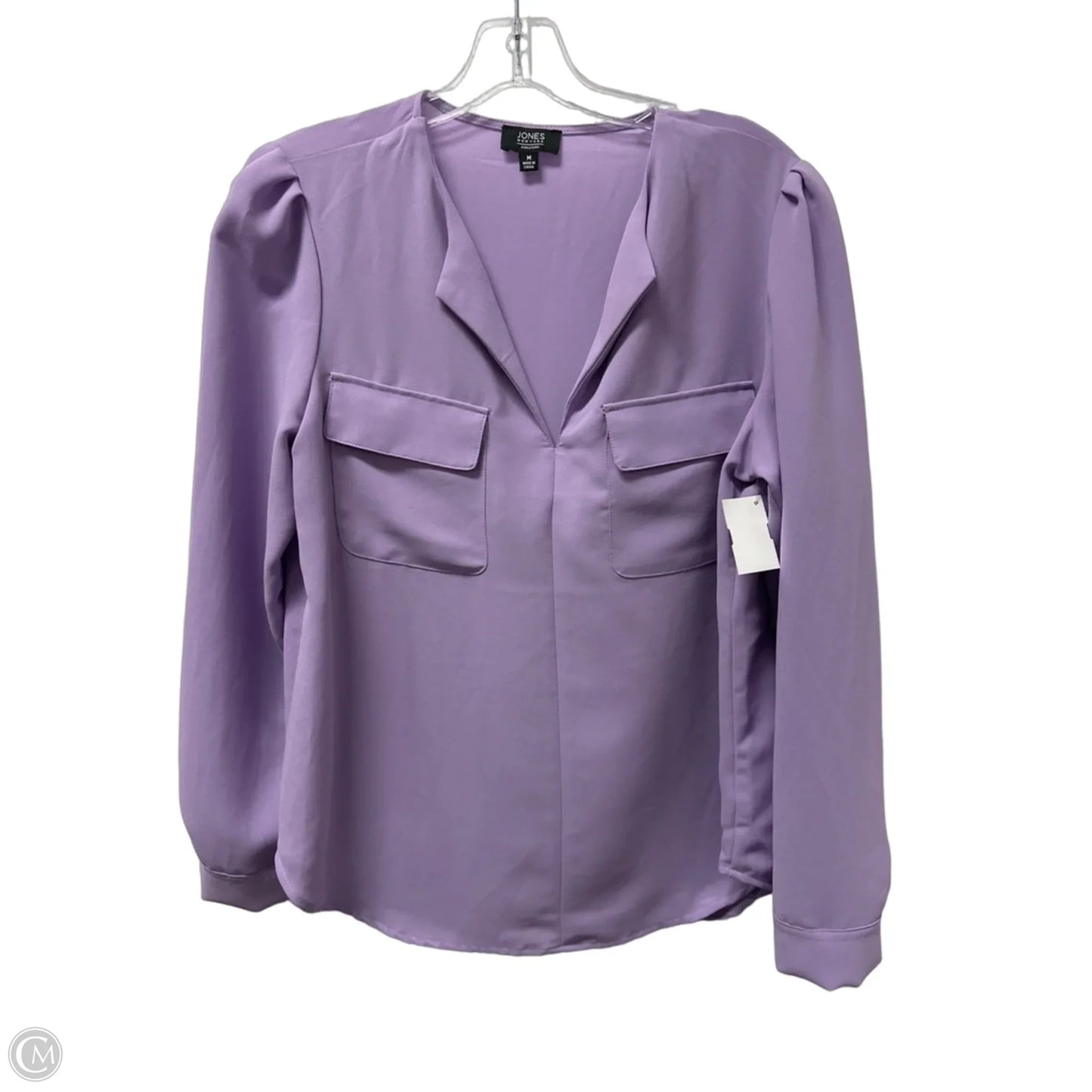 Top Long Sleeve Basic By Jones New York In Purple, Size: M