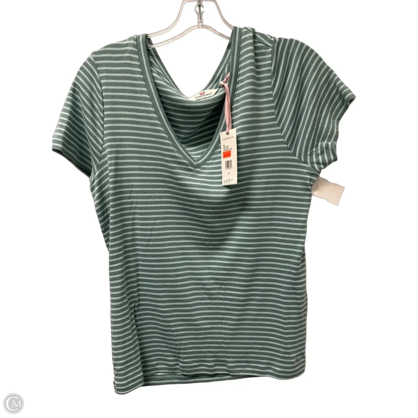 Top Short Sleeve Basic By Vineyard Vines In Striped Pattern, Size: L