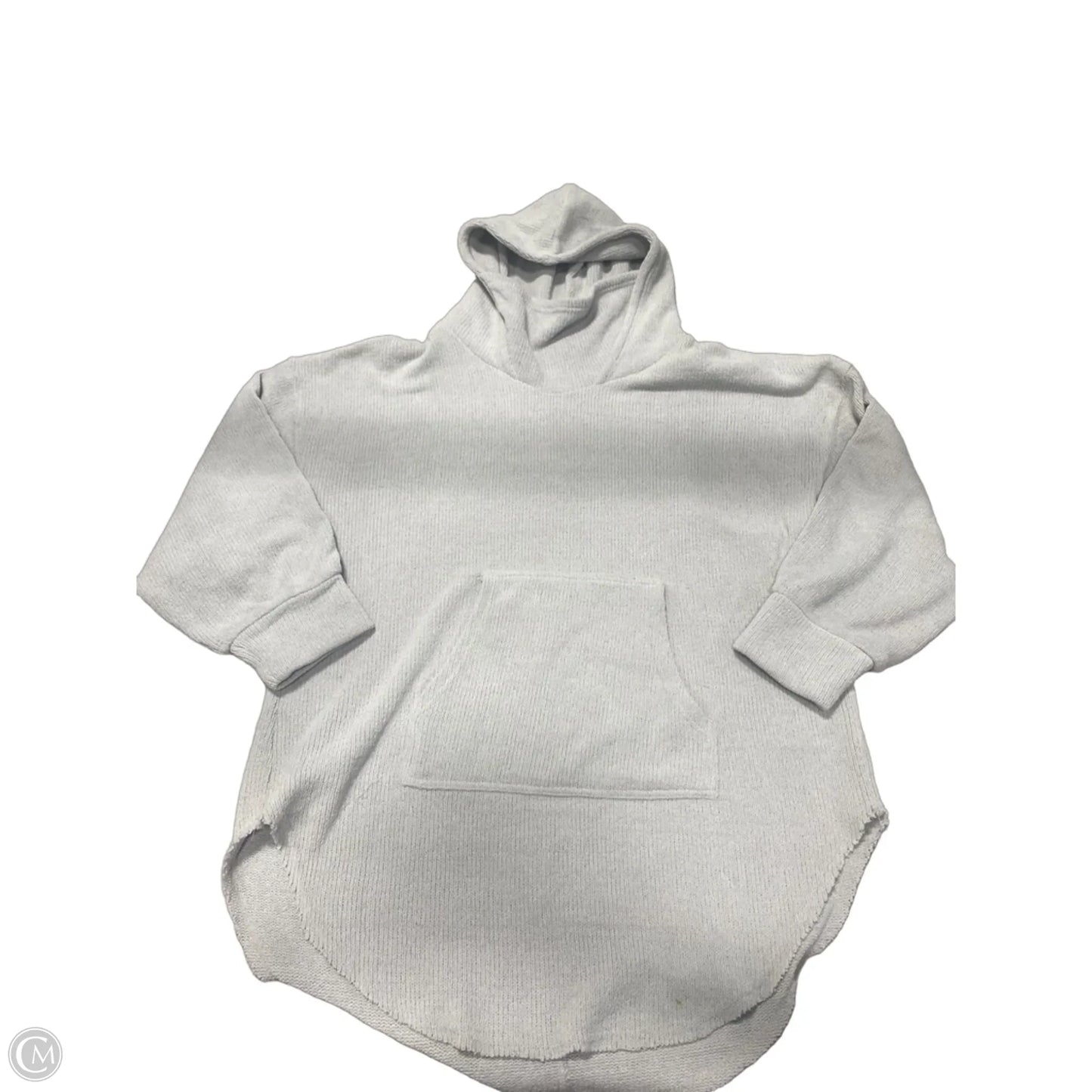 Sweatshirt Hoodie By Free People In Grey, Size: L