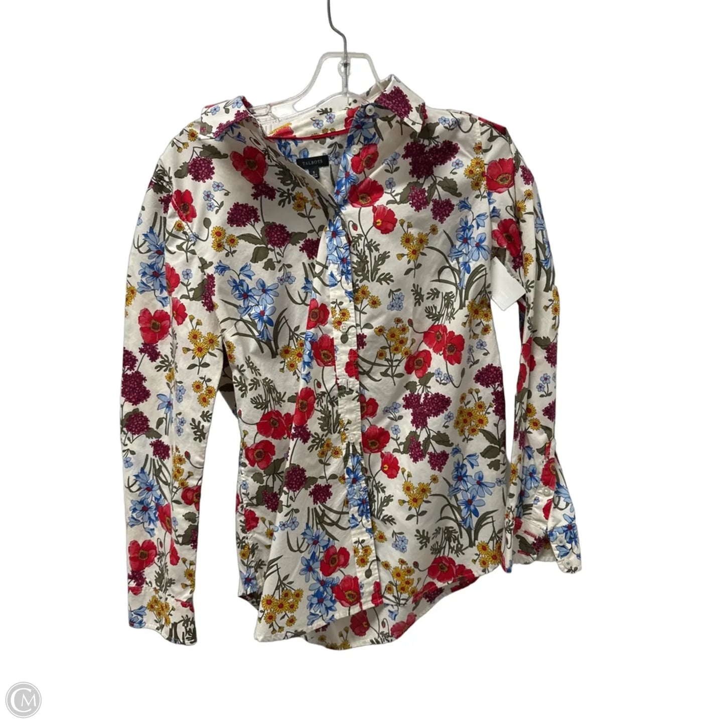 Top Long Sleeve By Talbots In Floral Print, Size: S
