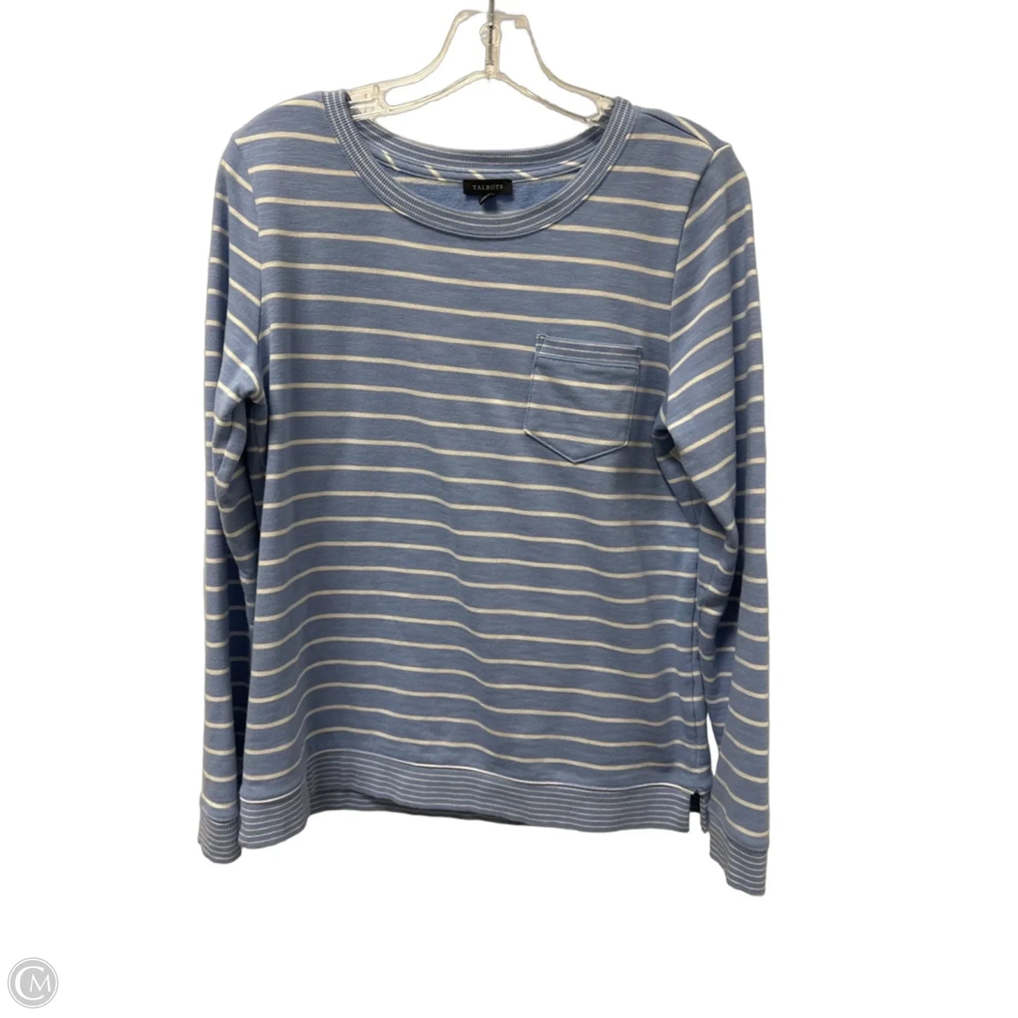 Top Long Sleeve By Talbots In Striped Pattern, Size: S