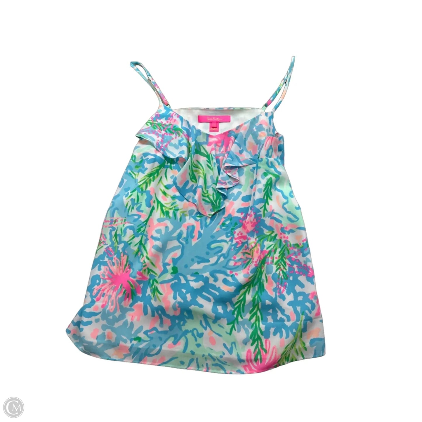 Top Sleeveless Designer By Lilly Pulitzer In Blue & Pink, Size: Xs
