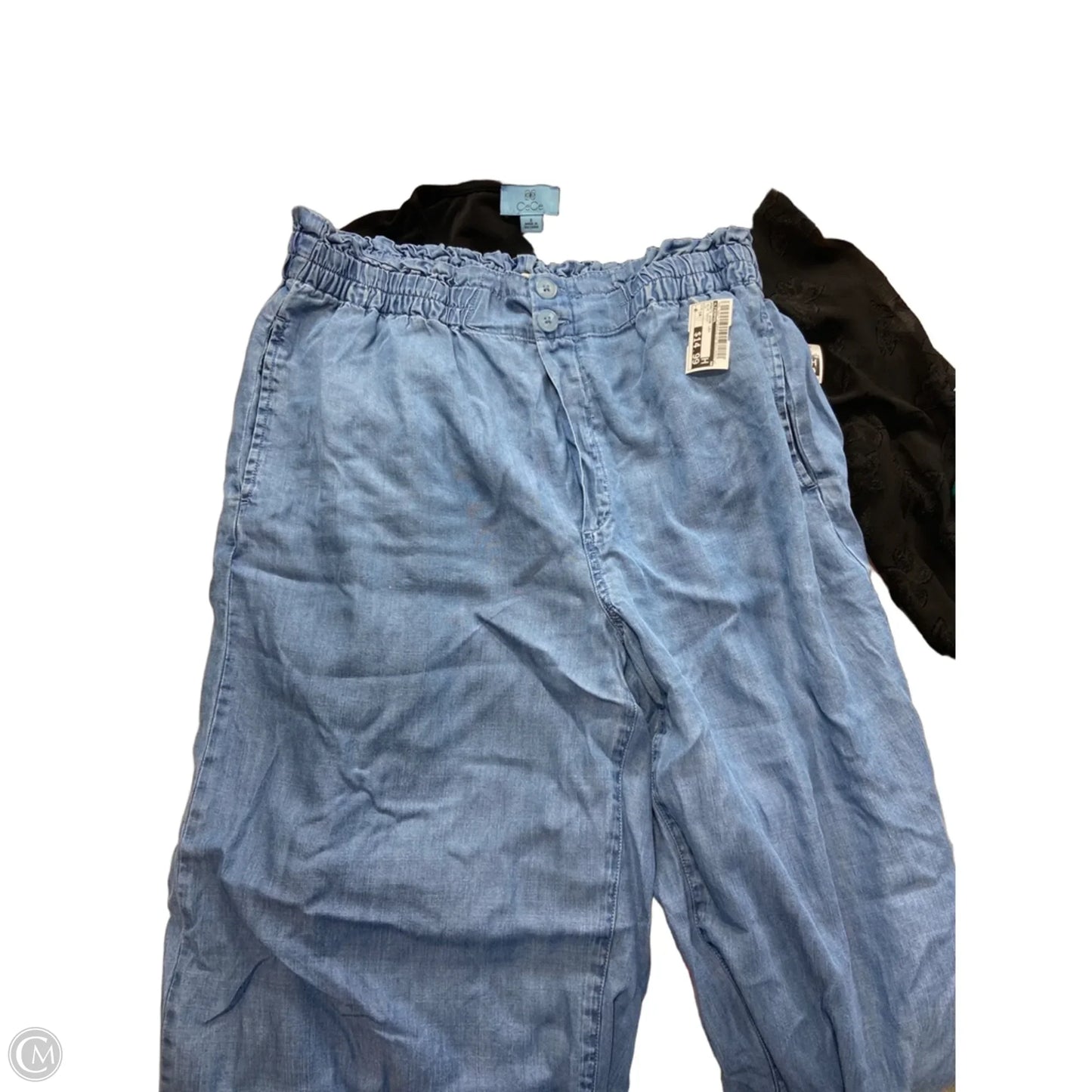 Pants Wide Leg By Liverpool In Blue Denim, Size: 14