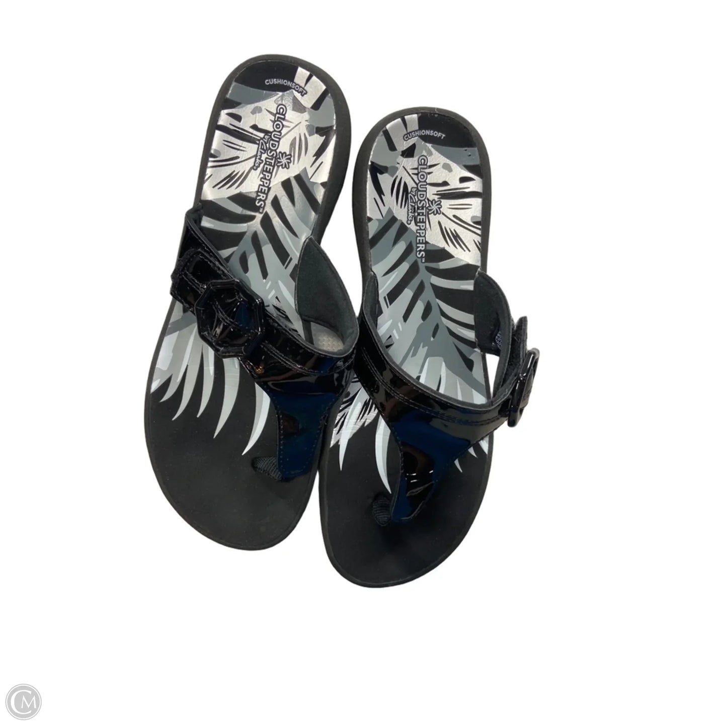 Sandals Flip Flops By Clarks In Black, Size: 9