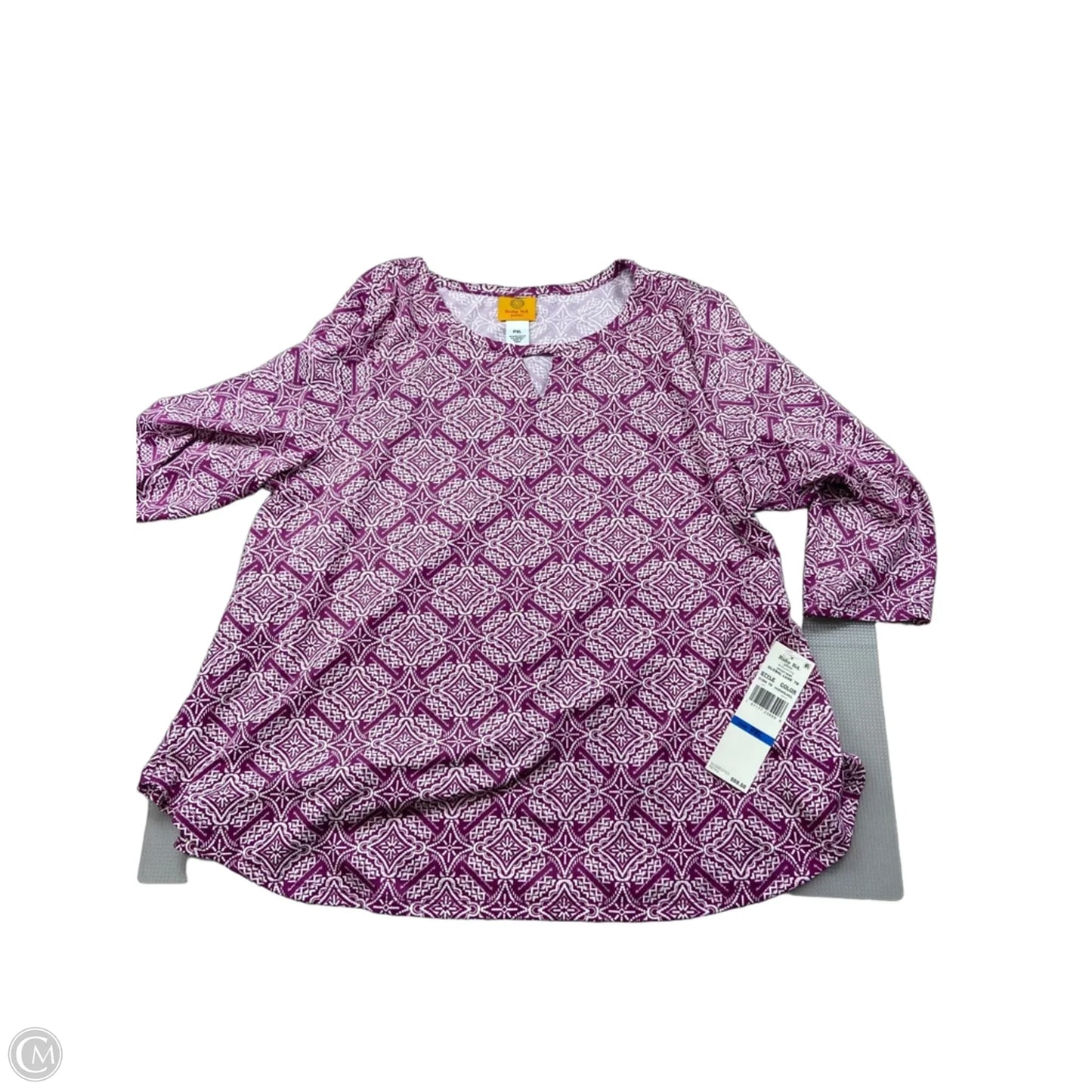 Top Long Sleeve By Ruby Rd In Purple, Size: Xlp