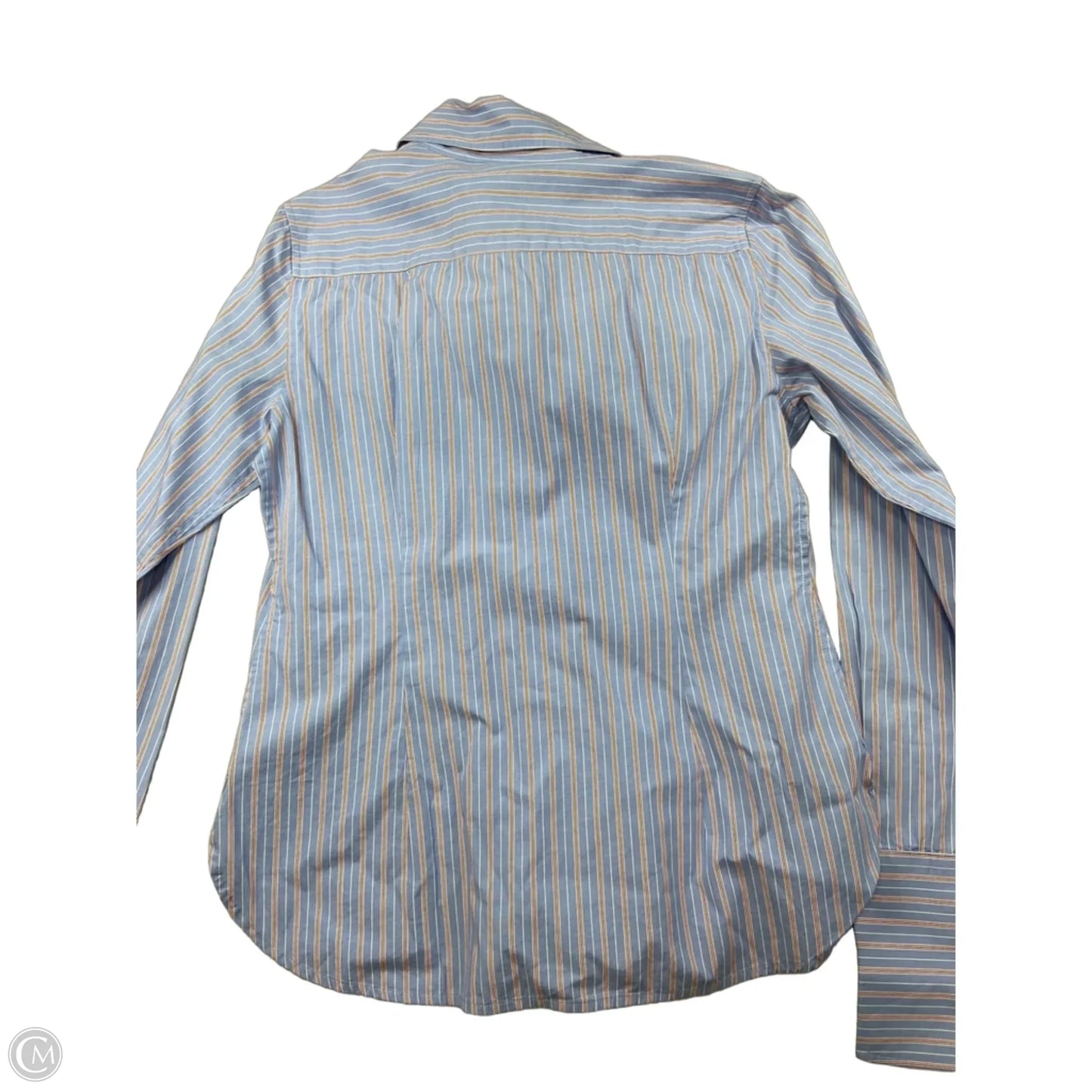 Top Long Sleeve By Moda Intl In Blue, Size: S