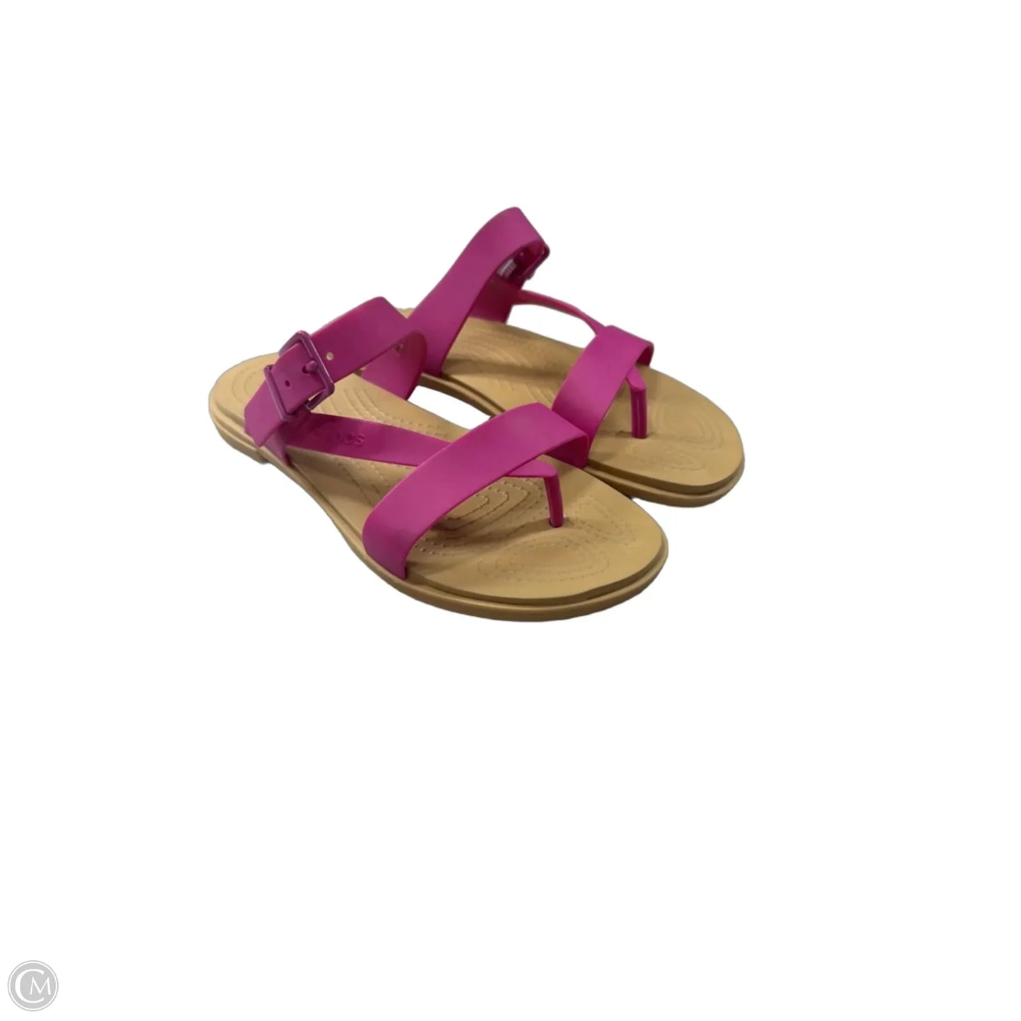 Sandals Flip Flops By Crocs In Purple, Size: 7