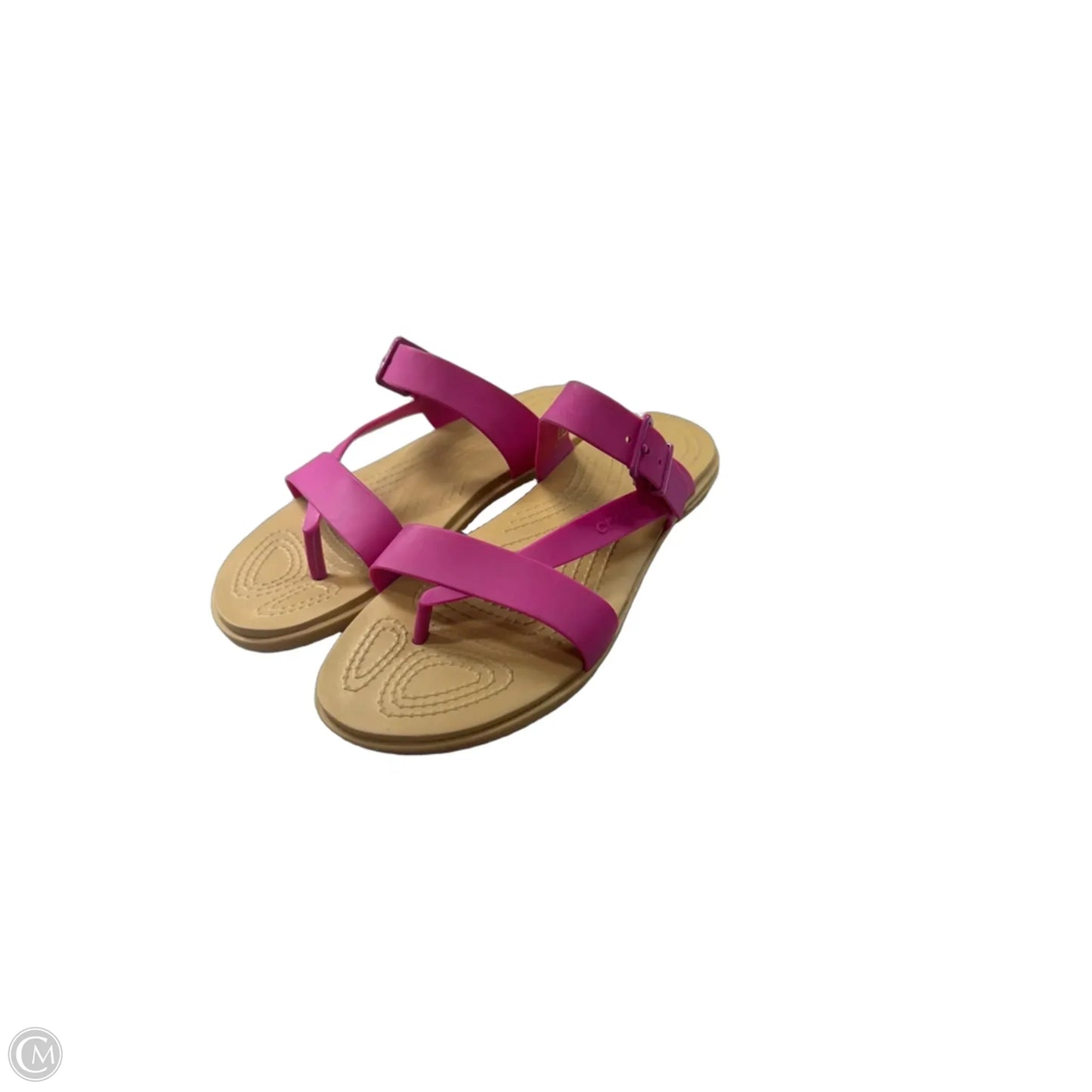 Sandals Flip Flops By Crocs In Purple, Size: 7