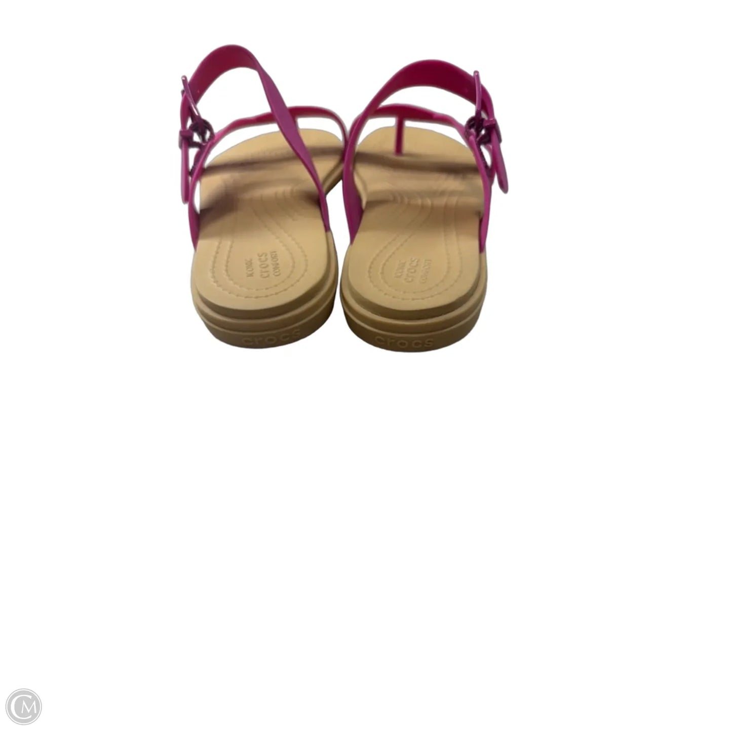 Sandals Flip Flops By Crocs In Purple, Size: 7