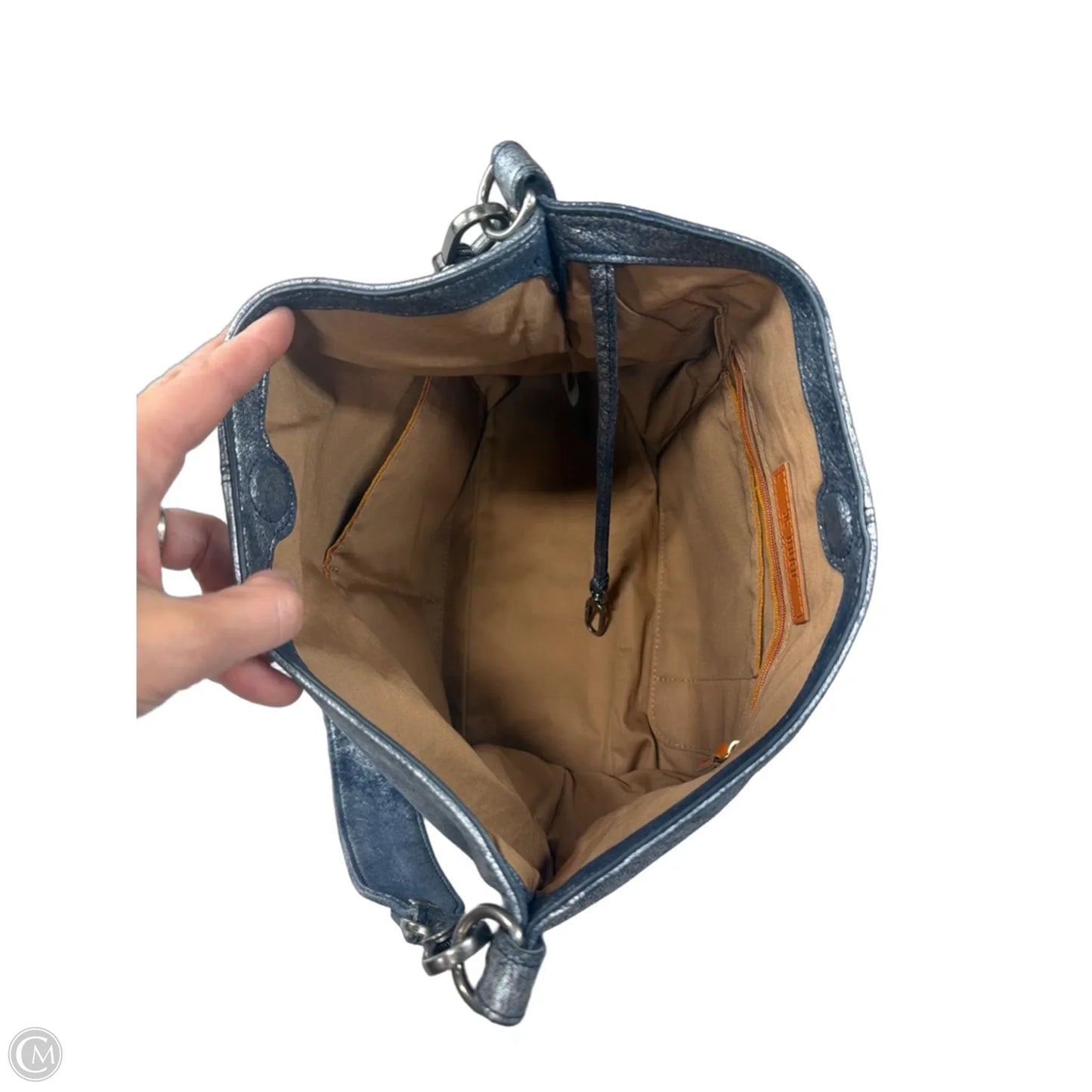 Handbag Leather By Hobo Intl, Size: Medium