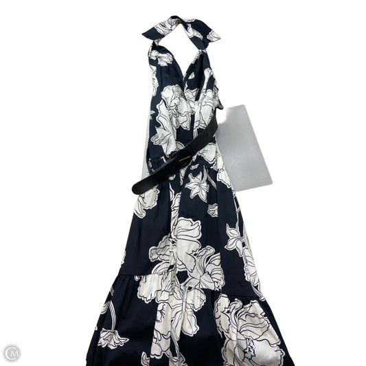 Dress Casual Maxi By Donna Karan In Blue & White, Size: S