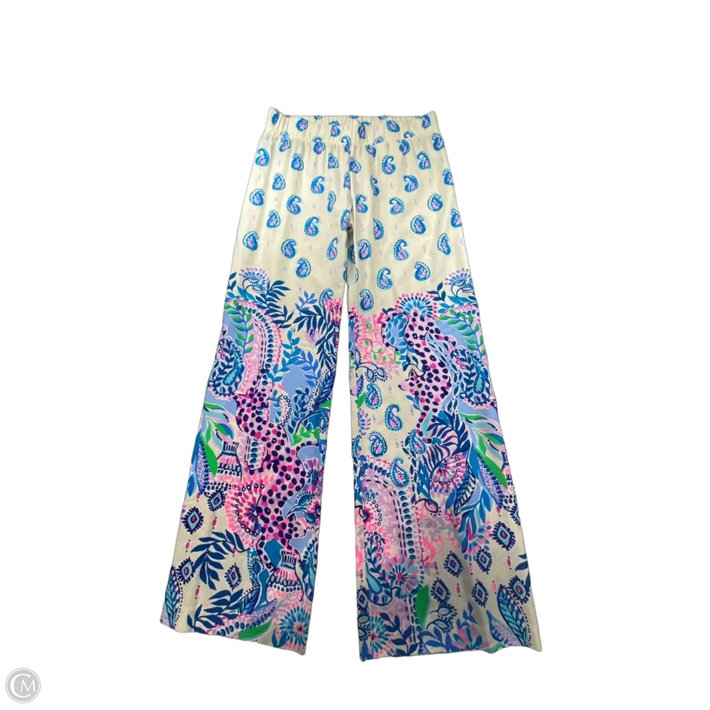 Pants Designer By Lilly Pulitzer In Blue & Cream, Size: 8