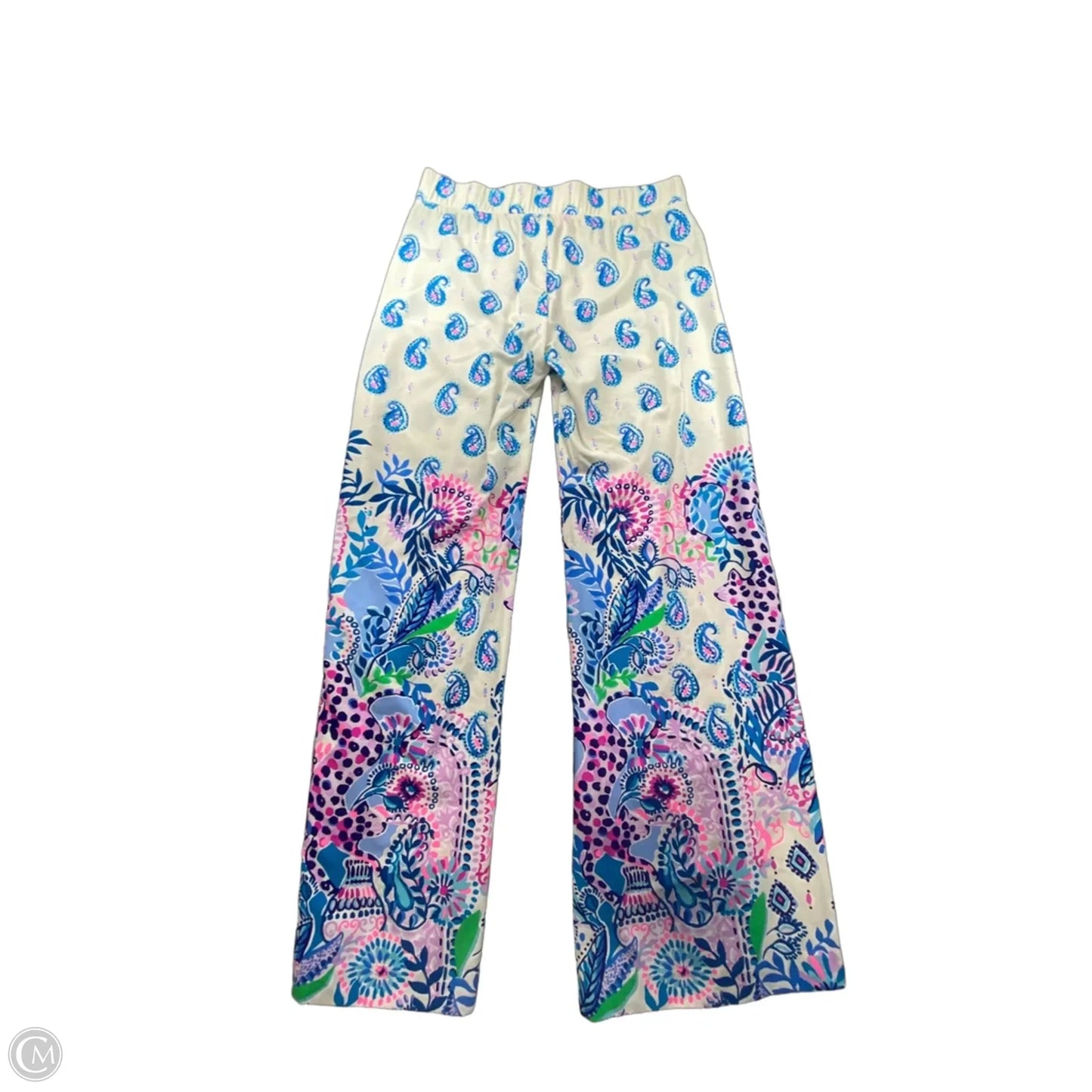 Pants Designer By Lilly Pulitzer In Blue & Cream, Size: 8