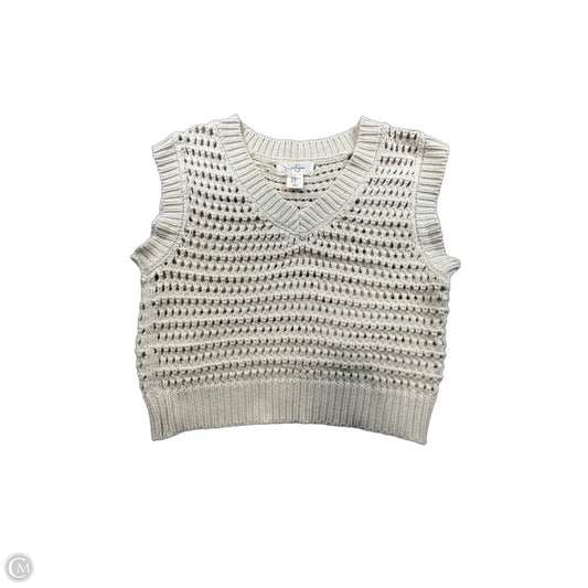 Vest Sweater By Jessica Simpson In Beige, Size: M