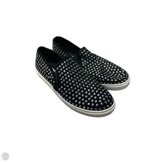 Shoes Flats By Steve Madden In Black & Silver, Size: 9