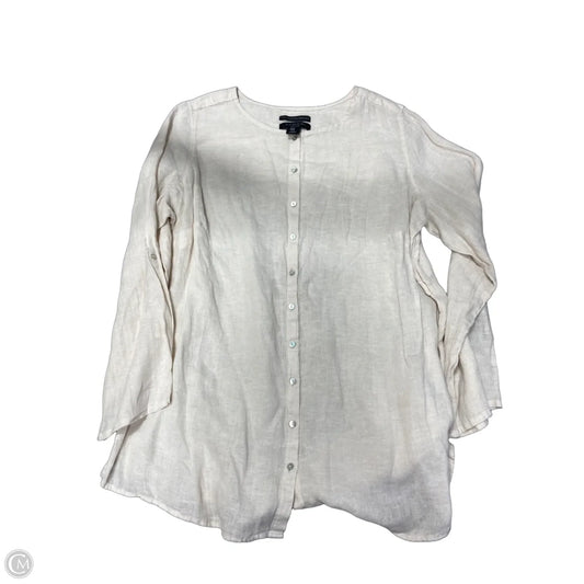 Top Long Sleeve By Tahari In Cream, Size: 1x