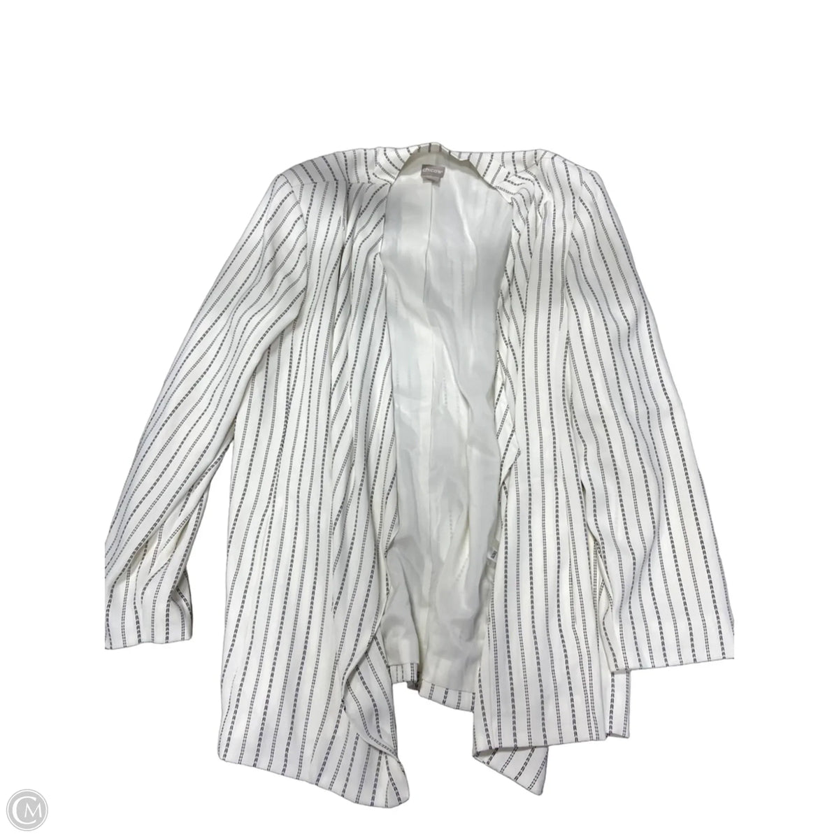 Blazer By Chicos In Black & White, Size: Xl