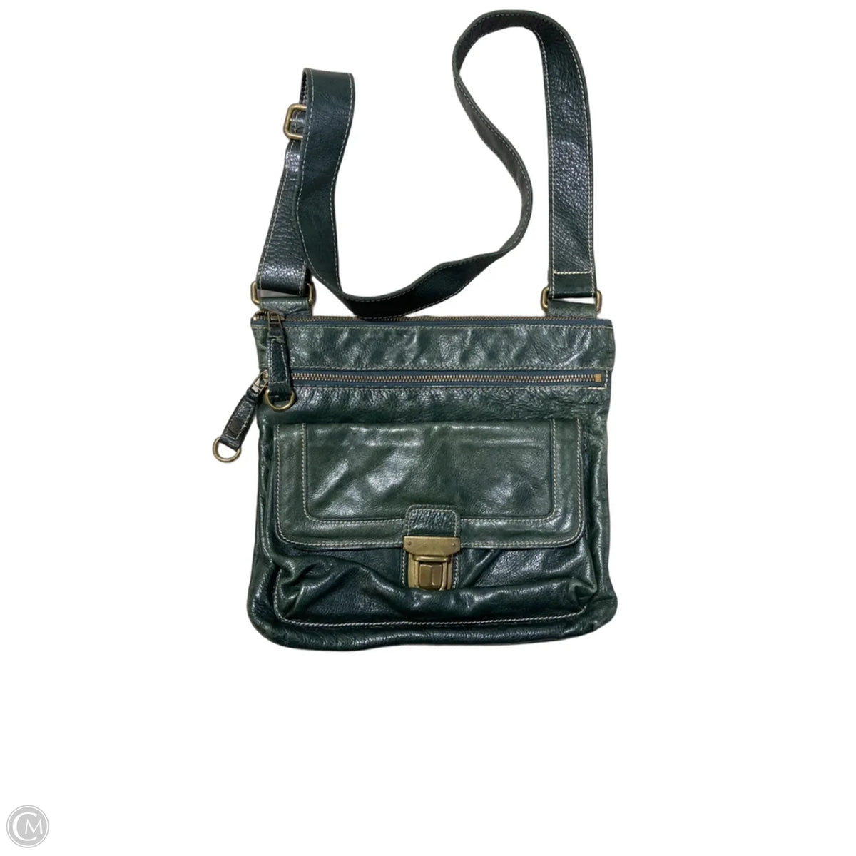 Handbag Leather By Roots, Size: Medium
