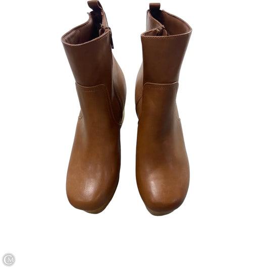 Boots Ankle Heels By Universal Thread In Brown, Size: 8.5