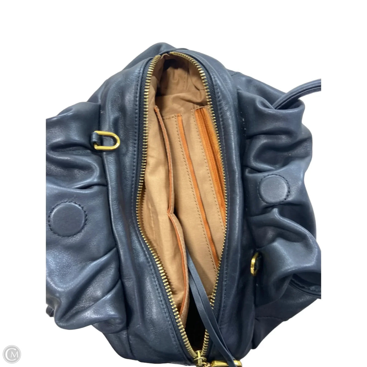 Handbag Leather By Hobo Intl, Size: Medium