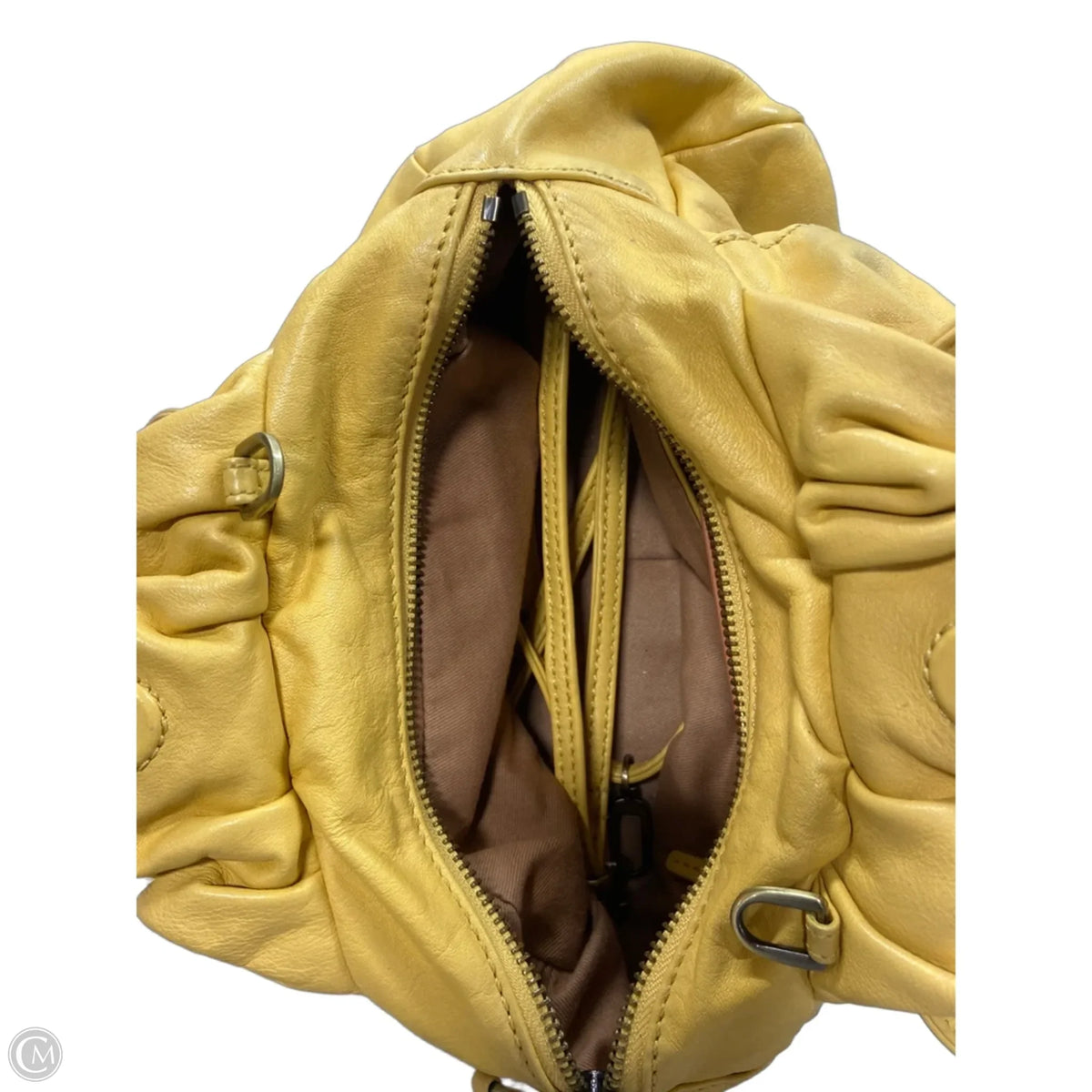 Handbag Leather By Hobo Intl, Size: Medium