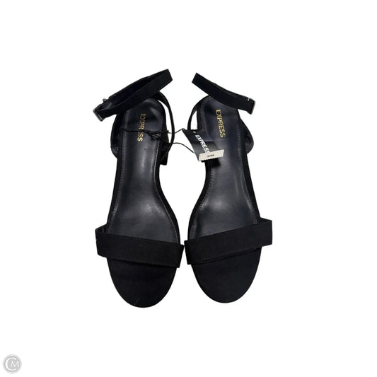 Sandals Heels Block By Express In Black, Size: 9