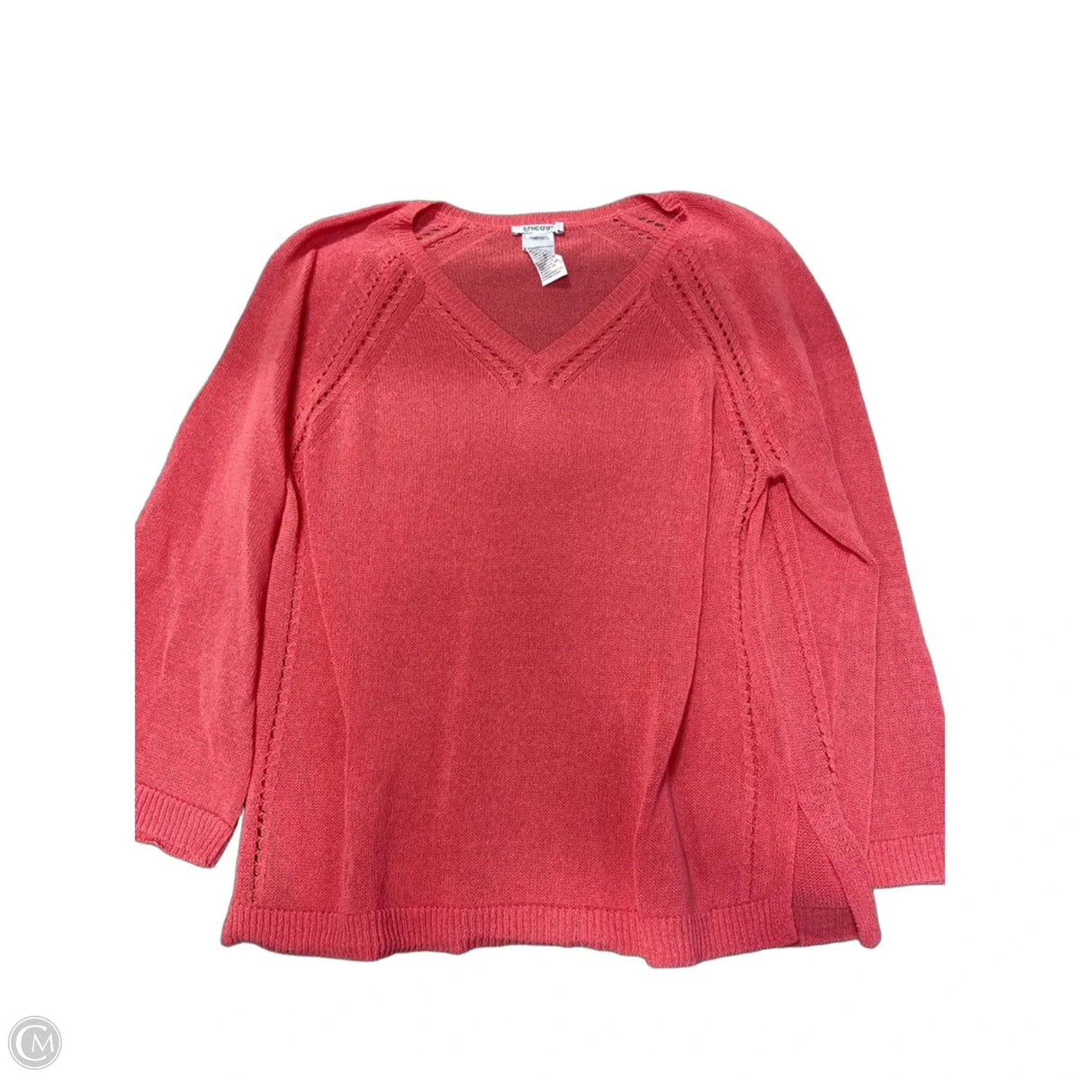 Sweater By Chicos In Pink, Size: M