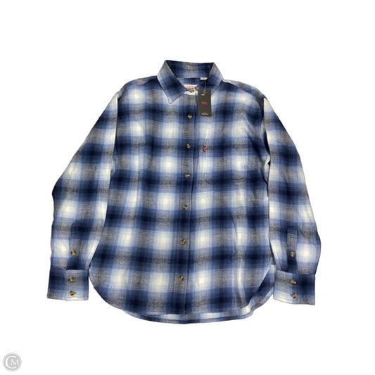 Top Long Sleeve By Levis In Plaid Pattern, Size: Xs