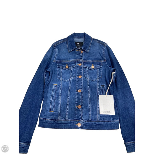 Jacket Denim By 7 For All Mankind In Blue Denim, Size: Xs