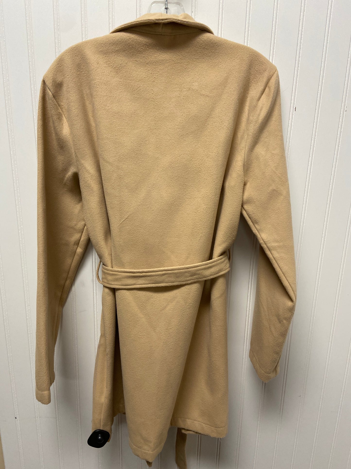 Coat Trench Coat By Windsor In Beige, Size: L