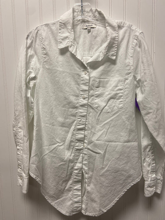 White Blouse Long Sleeve Madewell, Size M