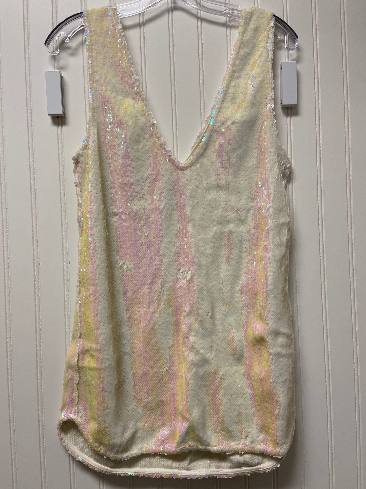 Pink & White Tunic Sleeveless Free People, Size Xs