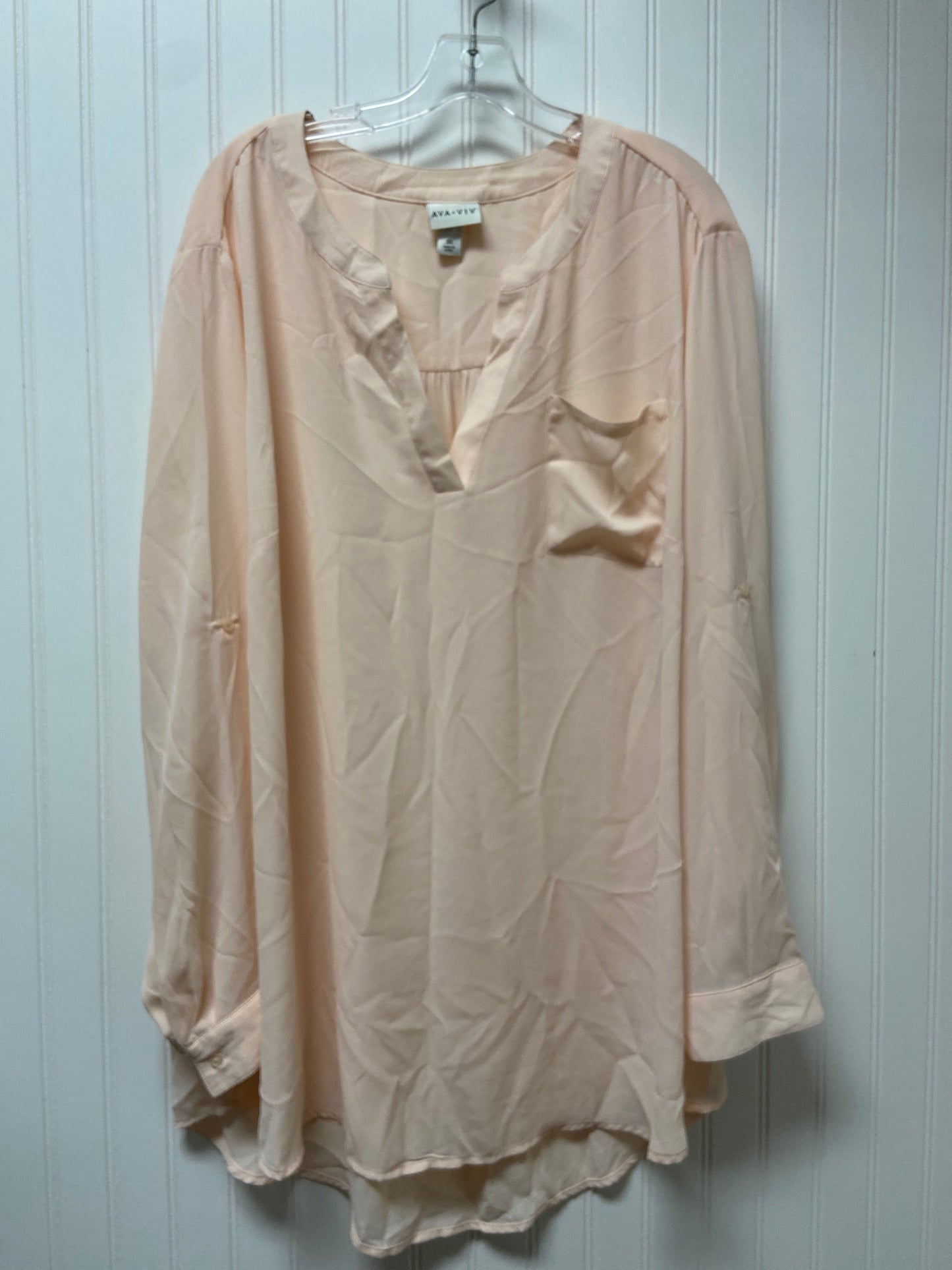 Peach Top Long Sleeve Ava & Viv, Size 3x