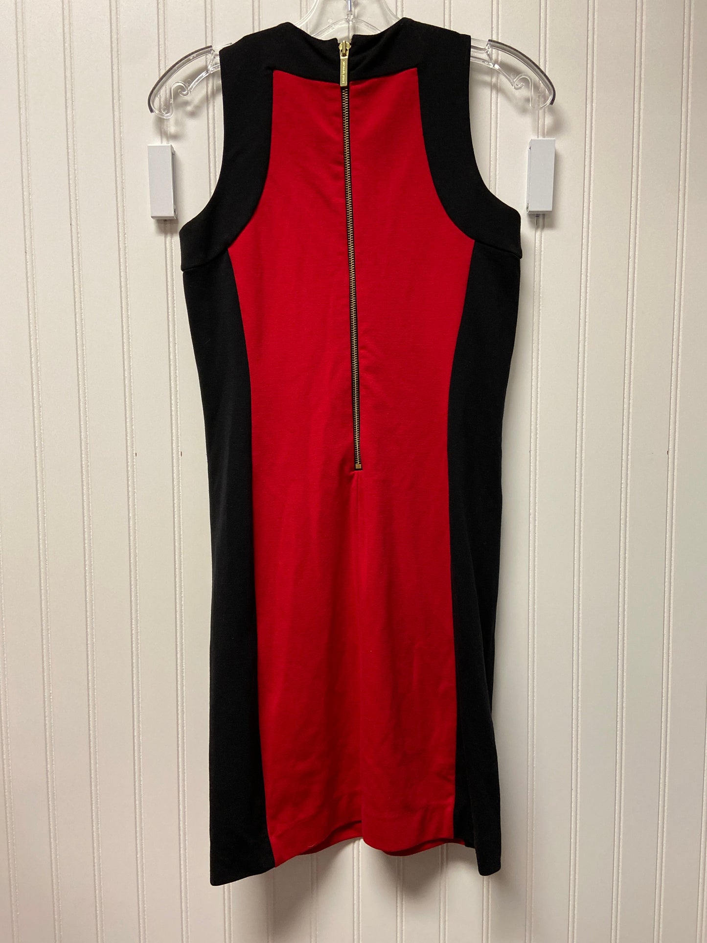 Black & Red Dress Casual Midi Michael By Michael Kors, Size S