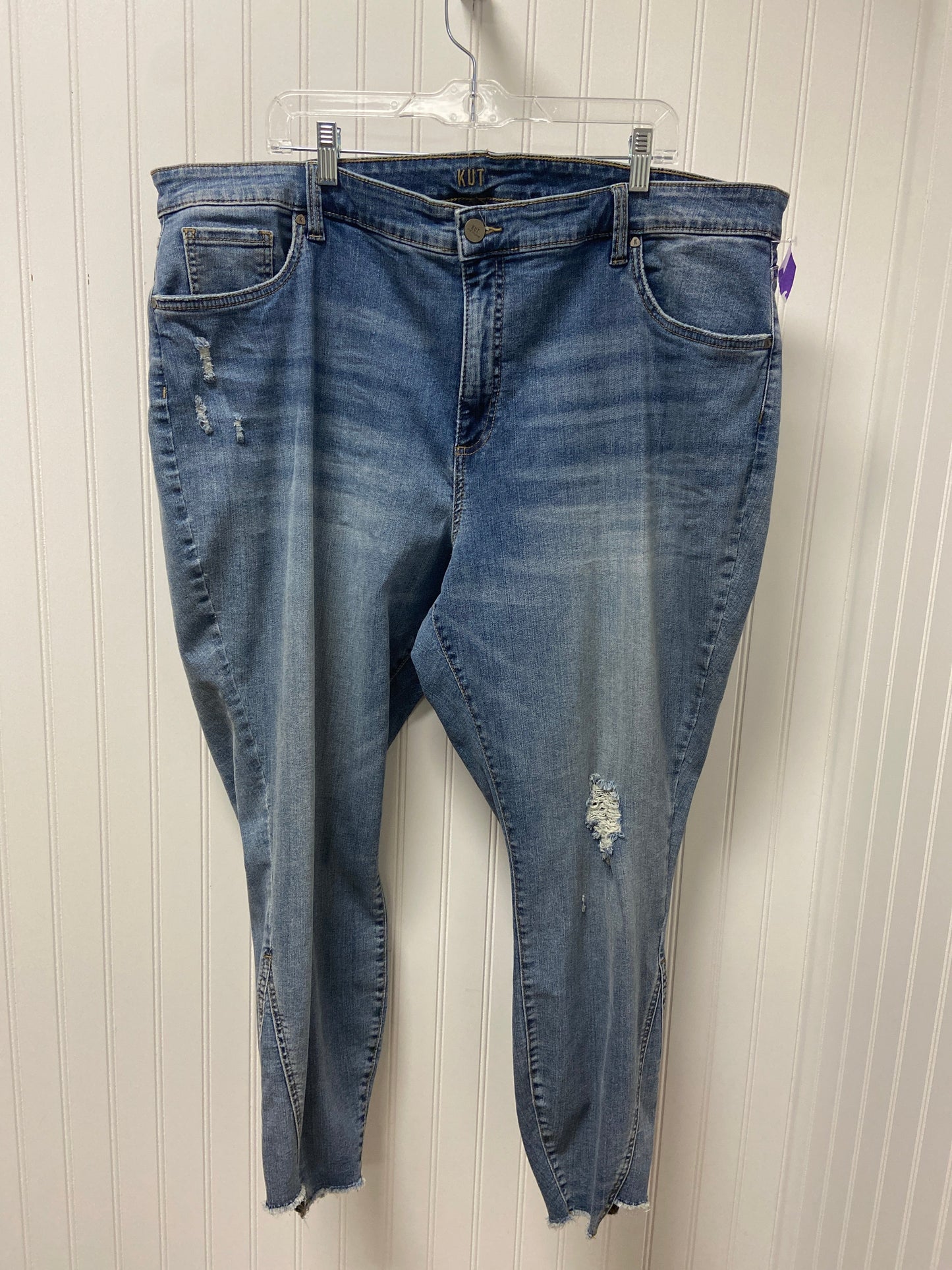 Blue Denim Jeans Skinny Kut, Size 24w