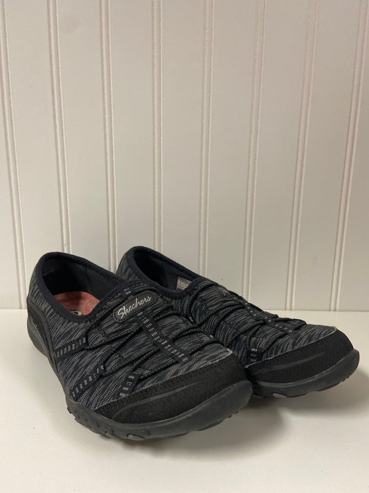 Black Shoes Flats Skechers, Size 6.5