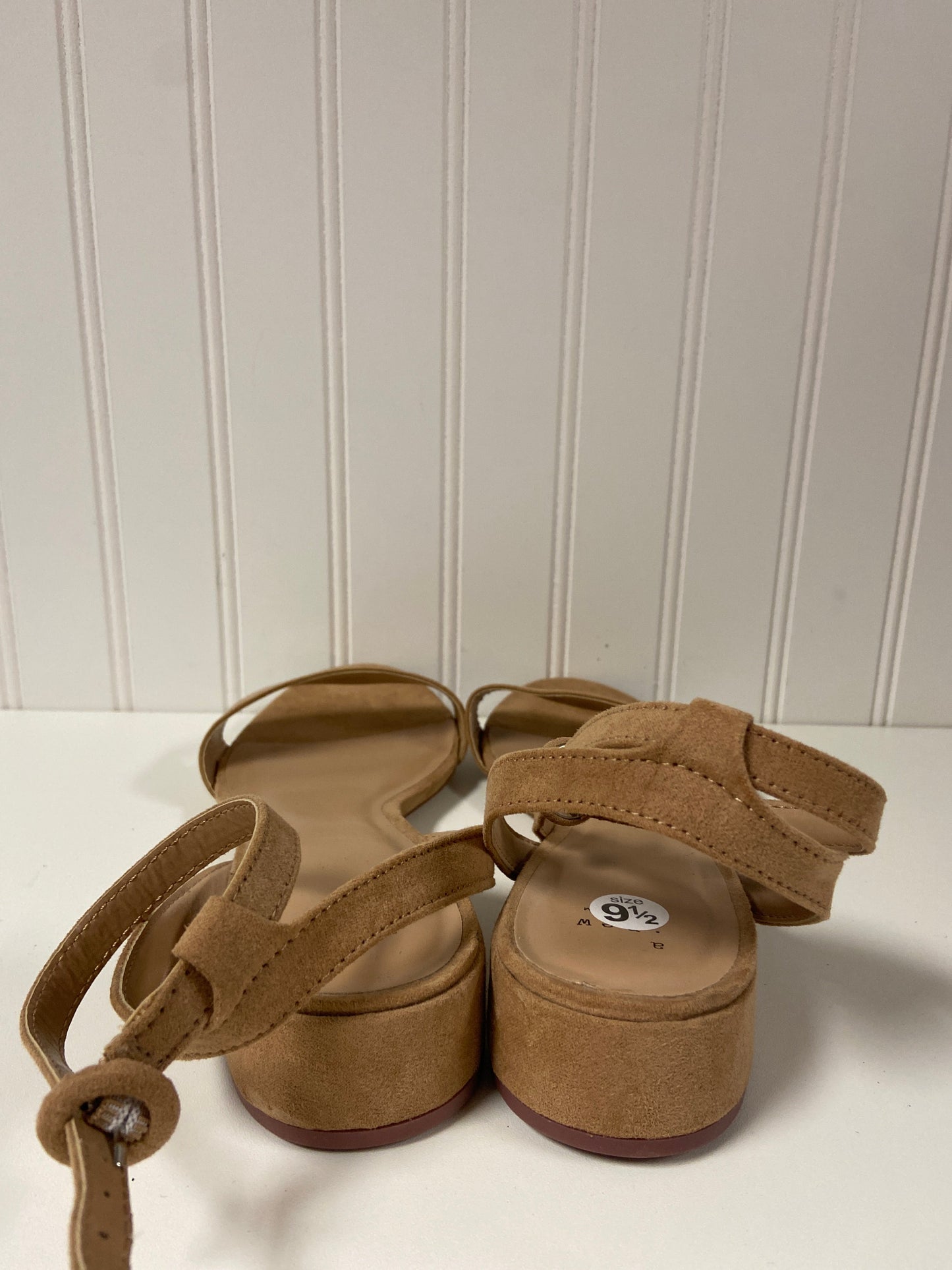 Tan Sandals Flats A New Day, Size 9.5