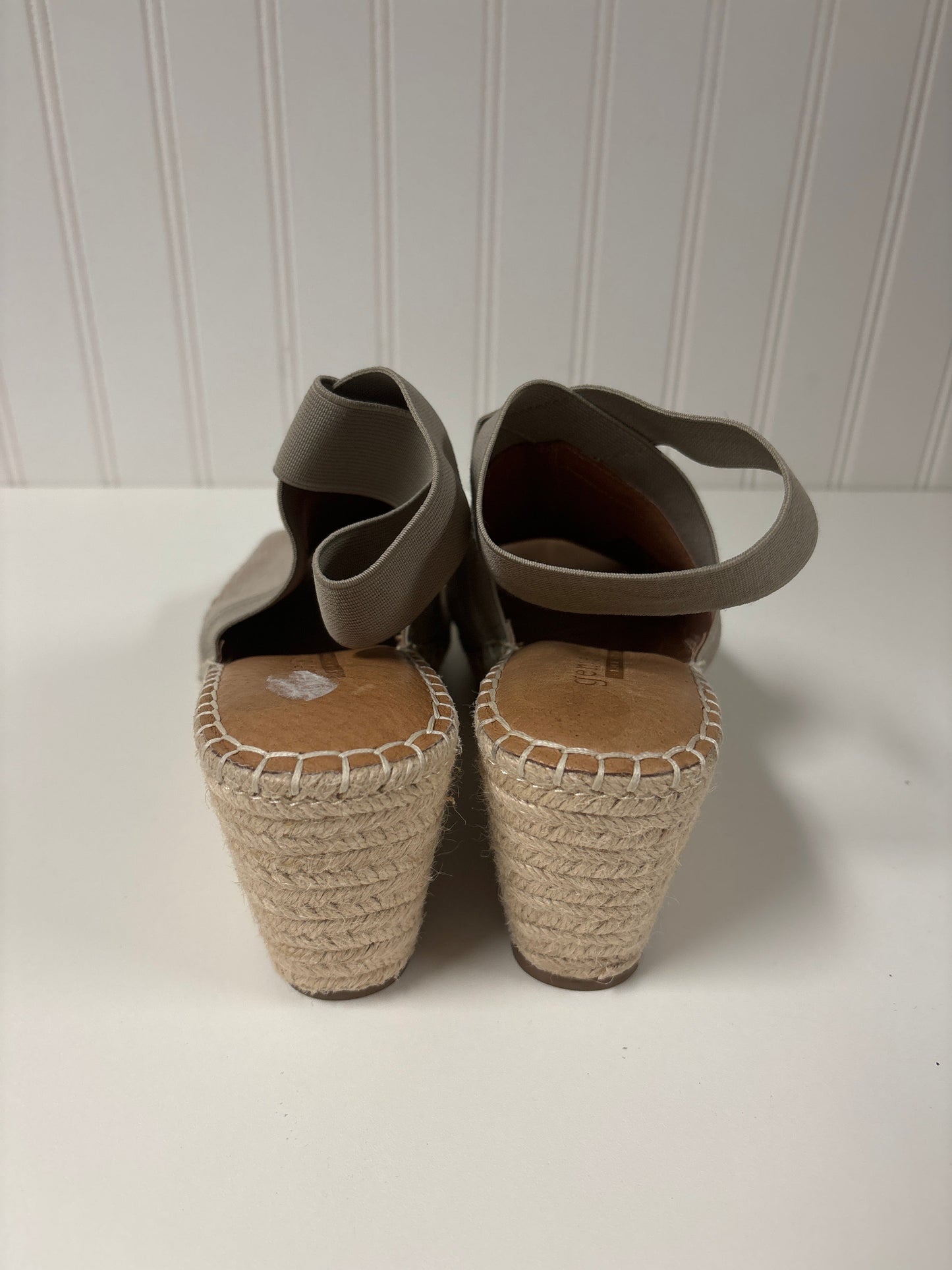 Taupe Sandals Heels Wedge Gentle Souls, Size 8