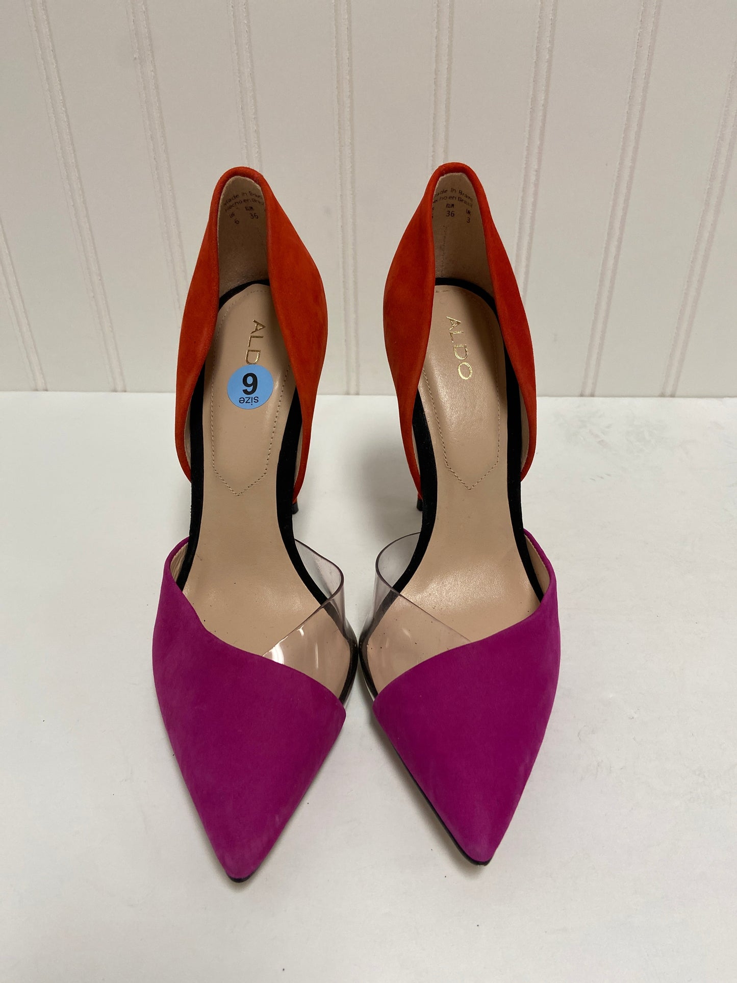 Purple & Red Shoes Heels Stiletto Aldo, Size 6