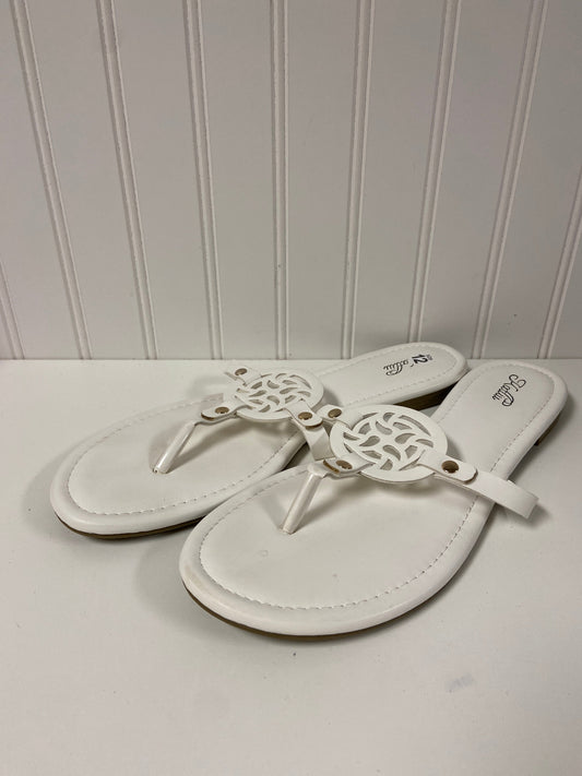 White Sandals Flip Flops Clothes Mentor, Size 12