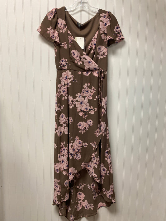 Brown Dress Casual Maxi Lily Rose, Size S
