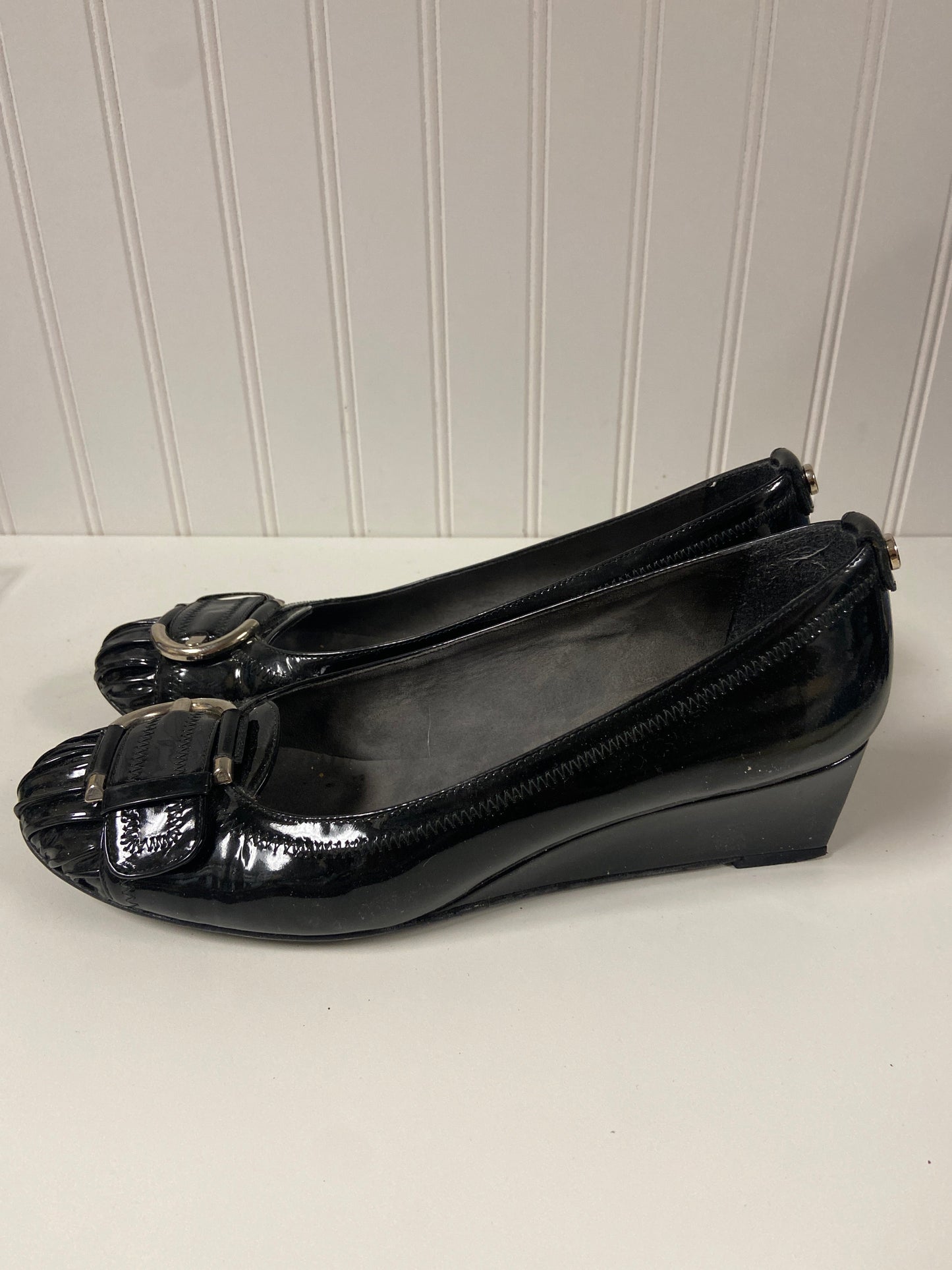 Black Shoes Heels Wedge Stuart Weitzman, Size 10