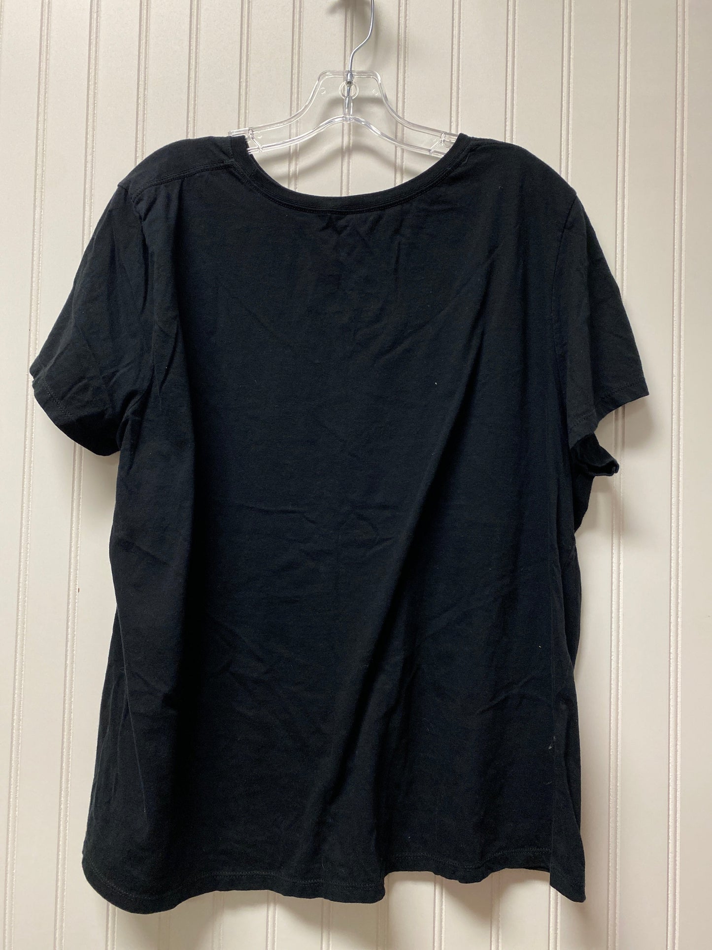 Top Short Sleeve Basic By Clothes Mentor In Black, Size: 2x