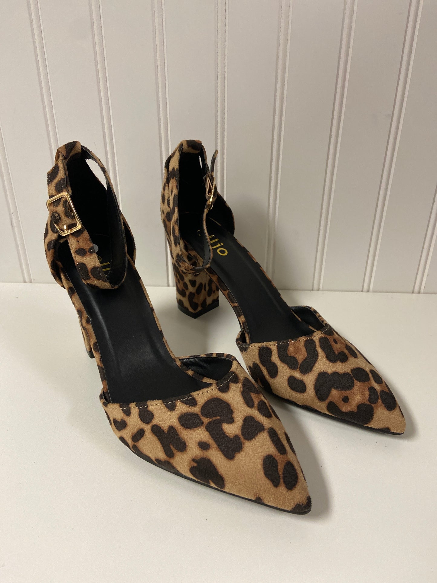 Shoes Heels Block By Clothes Mentor In Animal Print, Size: 7