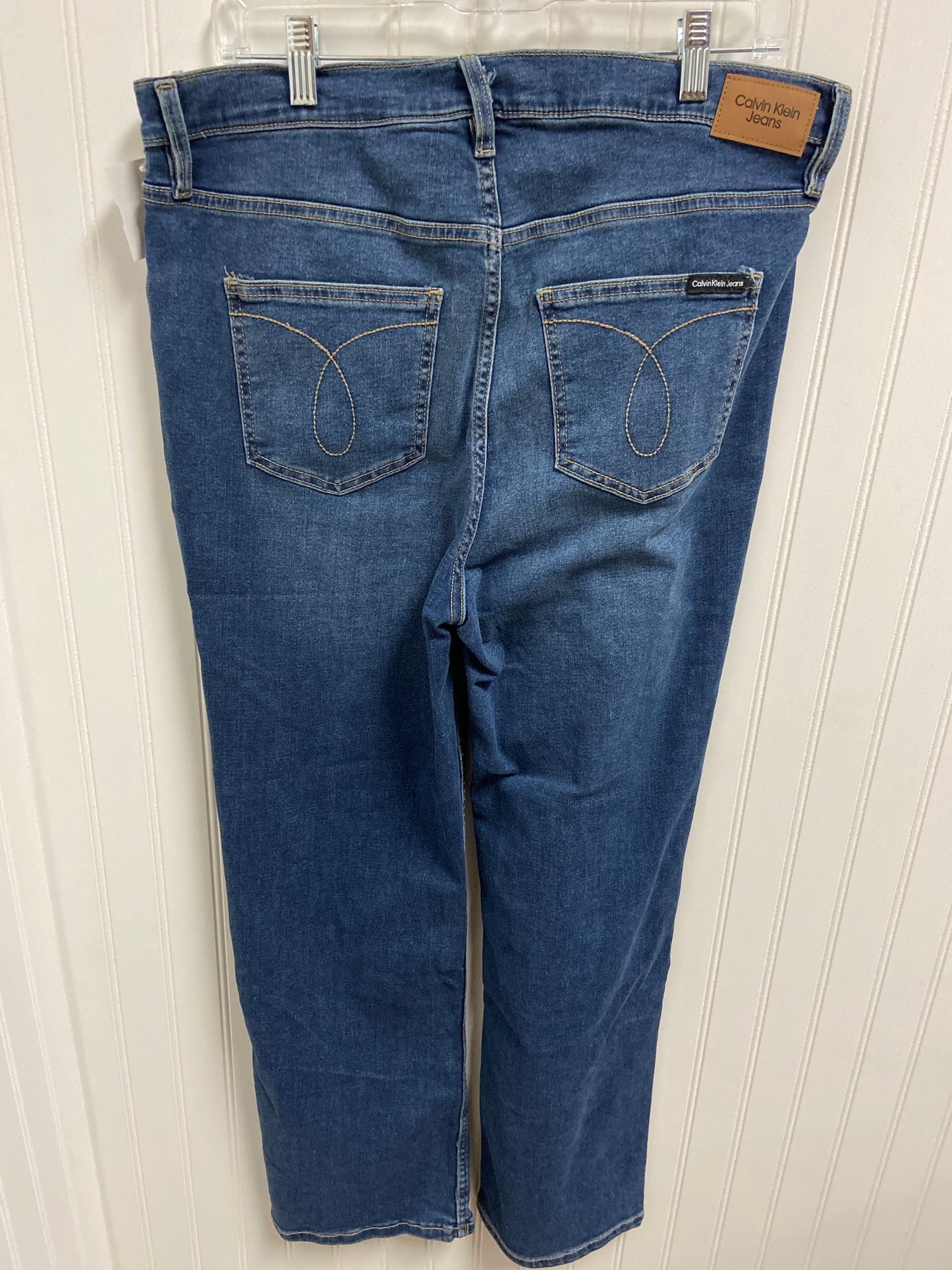 Jeans Boot Cut By Calvin Klein In Blue Denim, Size: 16