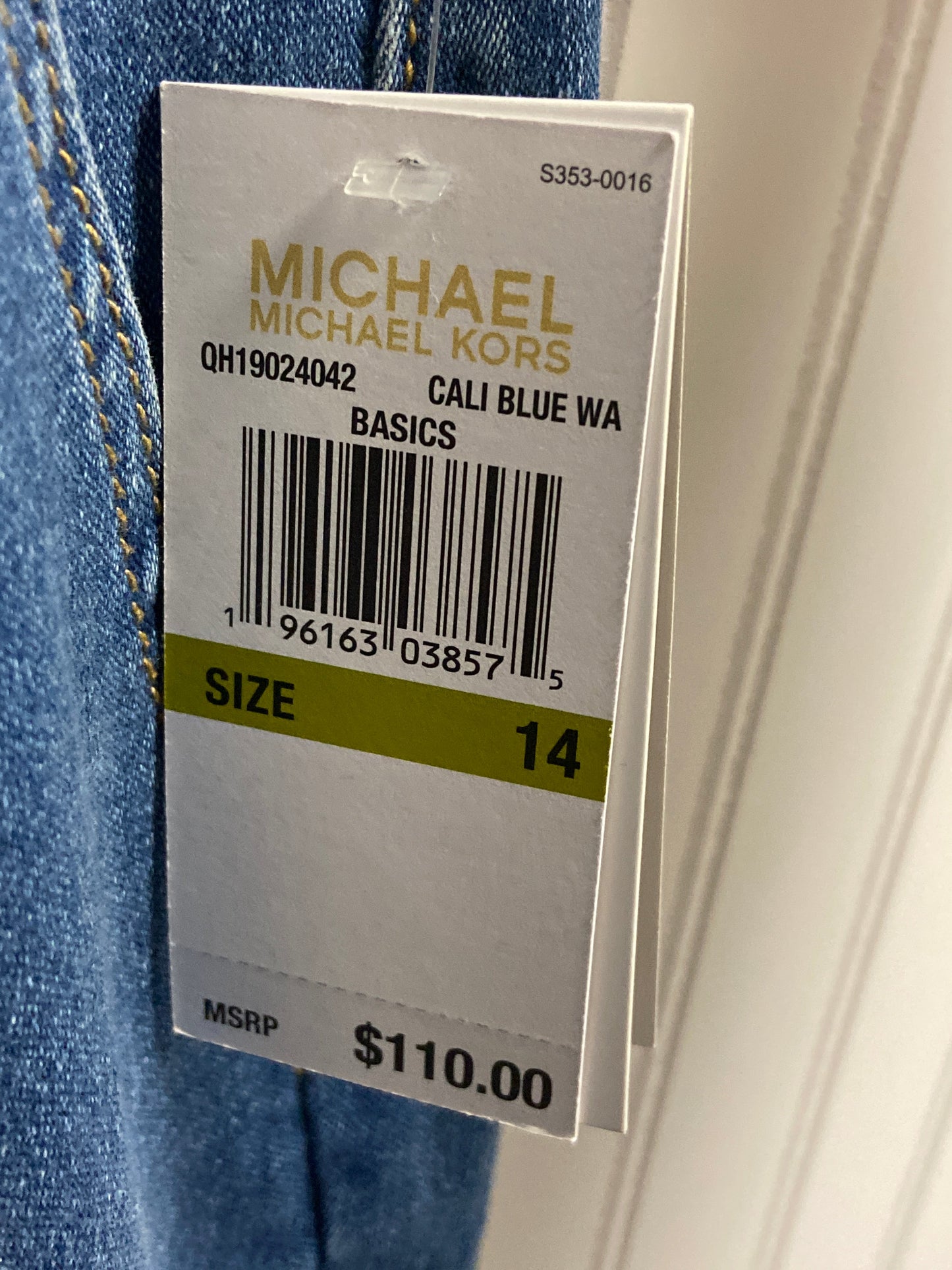 Jeans Designer By Michael Kors In Blue Denim, Size: 14