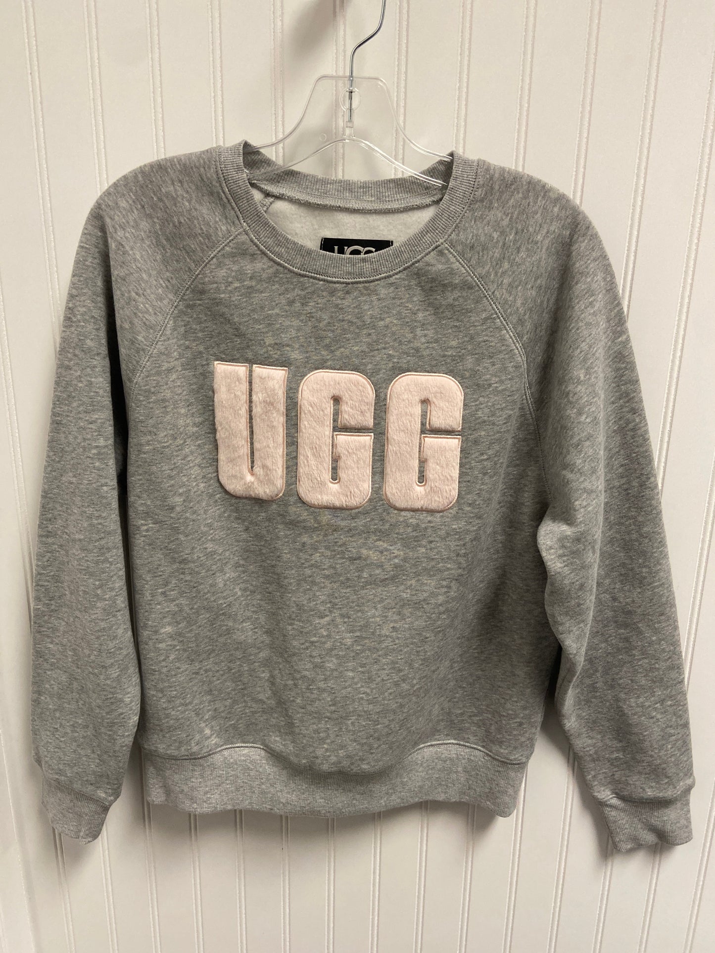 Sweatshirt Crewneck By Ugg In Grey & Pink, Size: S