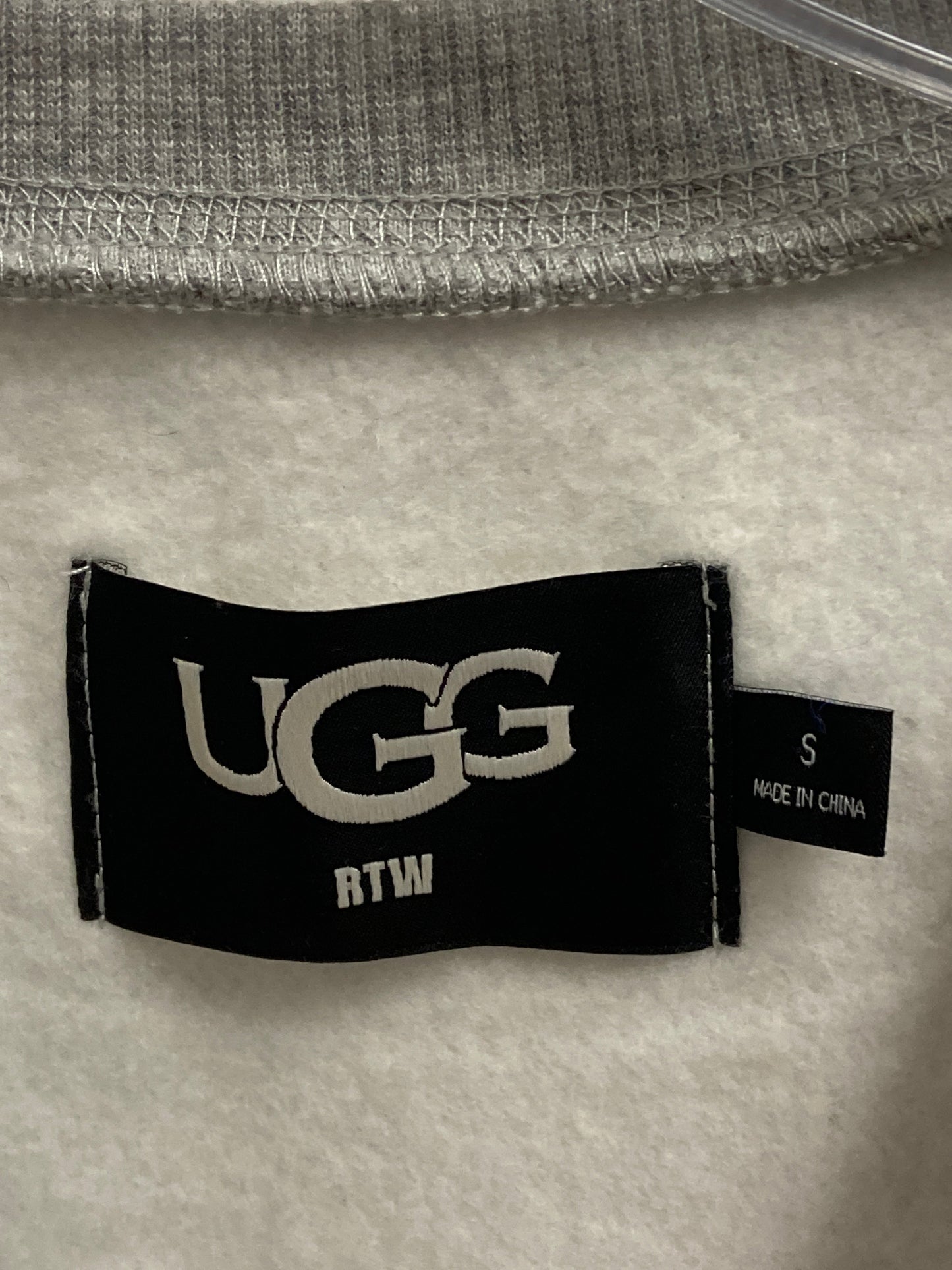 Sweatshirt Crewneck By Ugg In Grey & Pink, Size: S