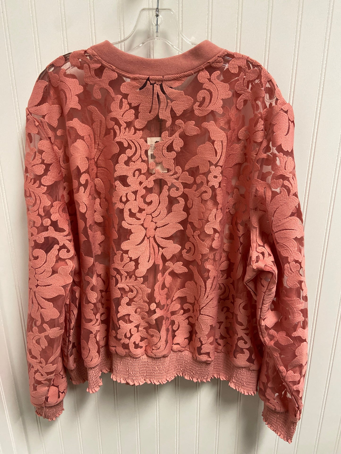 Jacket Shirt By Lane Bryant In Pink, Size: 3x